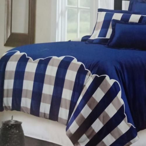 6x6 inch 4 Pack Poly Cotton Plaid Checkered Duvet Combo