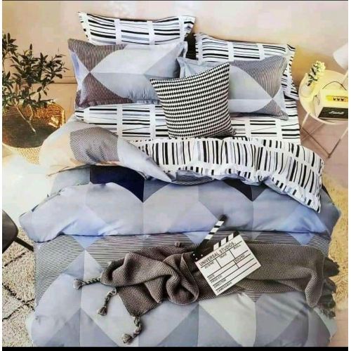 5x6 inch 4 Pack Binary Abstract Print Duvet Set