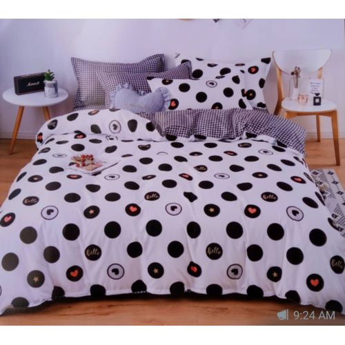 5x6 inch 4 Pack Egyptian Cotton Emoji Print Duvet Set