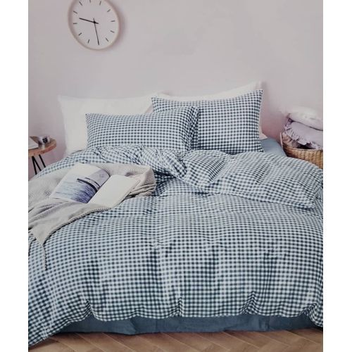 5x6 inch 4 Pack Egyptian Cotton Nano Checkered Duvet Set