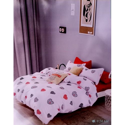 Vintage Red Hearts Bedding Set