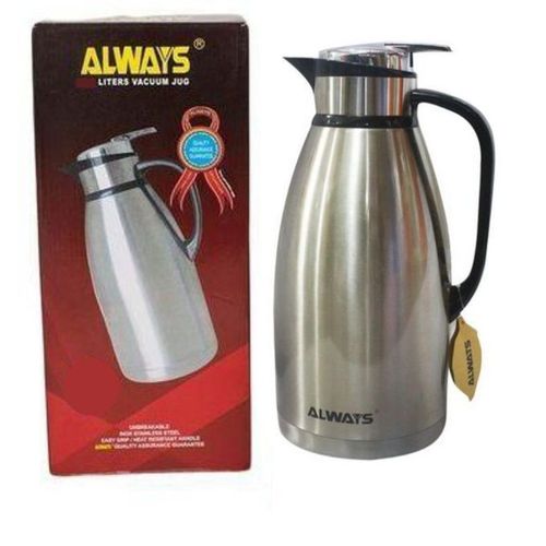 Always Stainless Steel 2.0 Litre Lever Vacuum Flask(Silver)