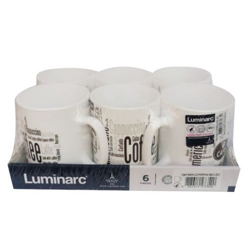 Luminarc Caf? themed 6 Pack Cup Set