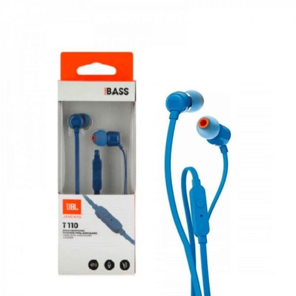 Jbl TUNE 110 - In-Ear Headphone with One-Button Remote - Blue