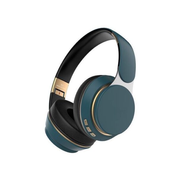 T7 Bluetooth Wireless headphones with a Strong Battery - Black, grey & blue