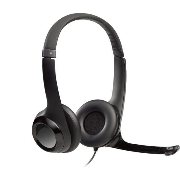 Logitech H390 Wired Headset with Noise-Cancelling Microphone, USB, In-Line Controls Black