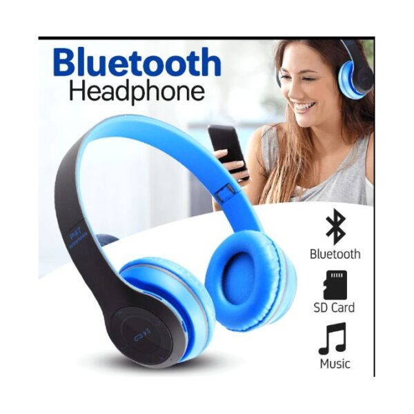 Bluetooth Headset Wireless - Blue White