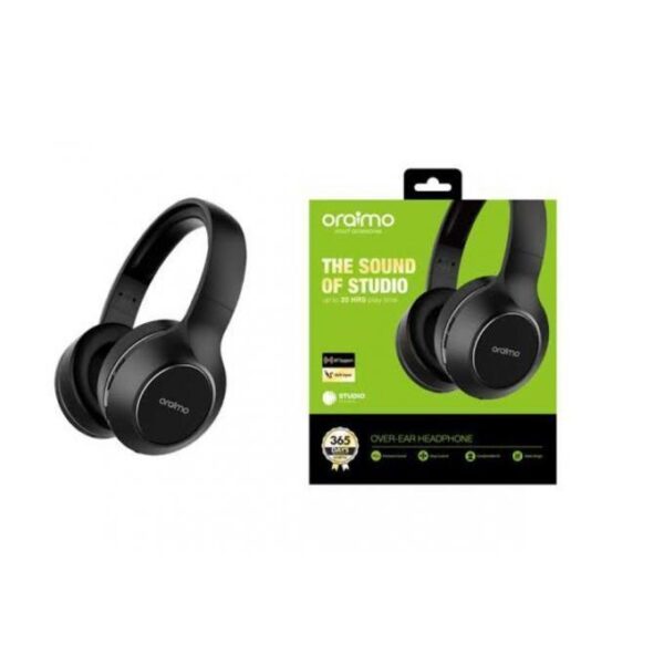 Oraimo OEB-H66D Studio Wireless Bluetooth Headphones, 20Hrs Playing Time - Black