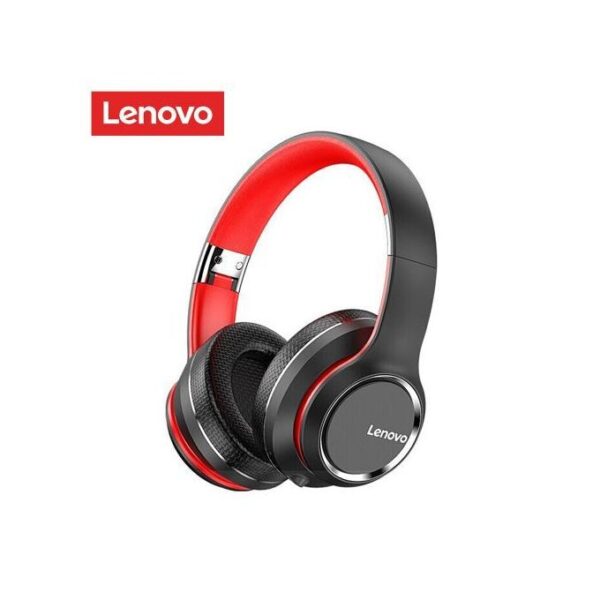 Lenovo HD 200 Foldable Over Ear Wireless Headphones- Black/Red