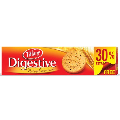 Tiffany Digestive Natural Wheat Biscuits 400g + 30% Extra Free-14 x 8 x 8cm