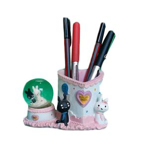 Ceramic Pen Holder(Pink White)