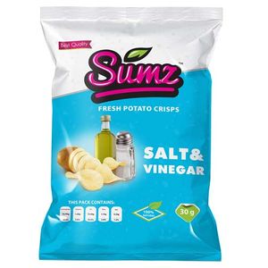 Sumz 30g Salt & Vinegar Crisps PVC Pack