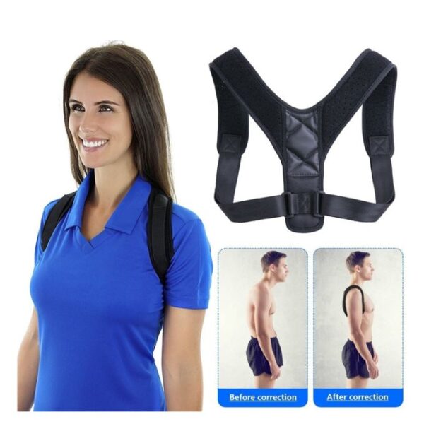 Posture Support or Adjustable Posture Corrector Support- Black.