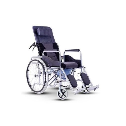 Drive Medical Commode Reclining Wheelchair(Black)