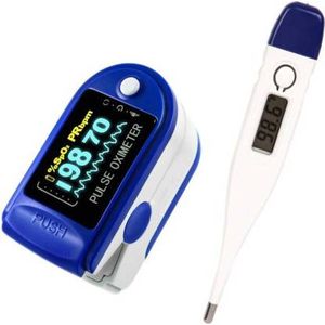 Pulse Fingertip Oximeter Combo(White/Dark Blue)