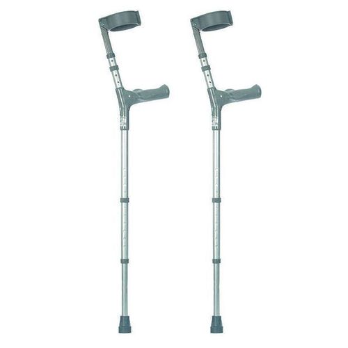 PVC Grade 2Pc Elbow Crutches (Silver)