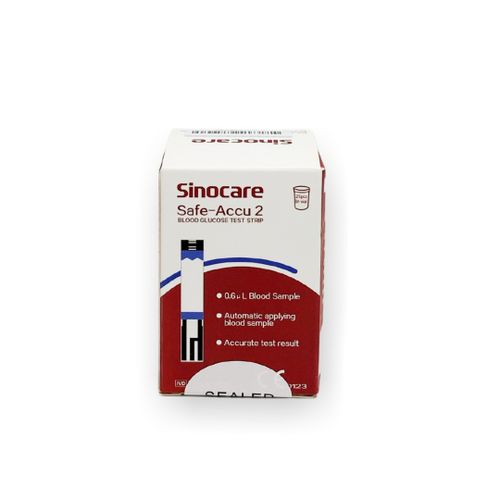 Sinocare Glucometer Blood Glucose Test Strip (50 Pieces)