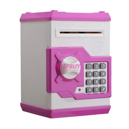 Security Coded Kids Piggy Toy Bank (Pink)