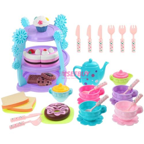 Plastic Kids Tea Set (35 Pieces)