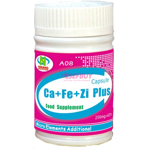 Fukang Ca+Fe+Zi Plus 60 Capsules (250mg)