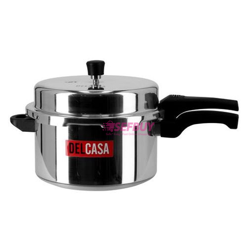 Geepas Delcasa DC-1125 7.5L Aluminum Pressure Cooker(Silver)