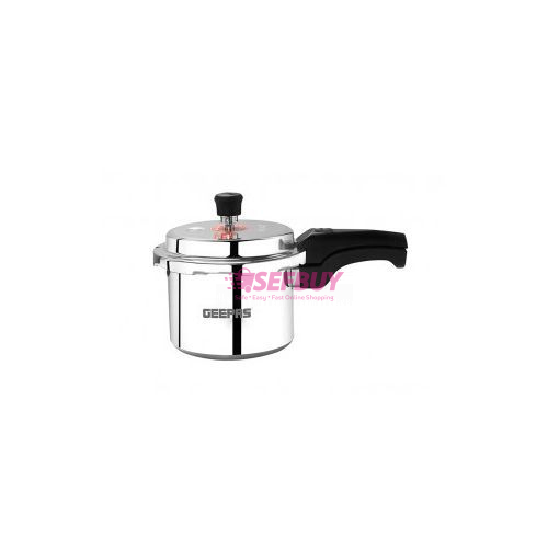 Geepas GPC-325 3.0L Aluminum Pressure Cooker (Silver/Black)