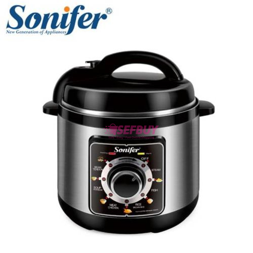 Sonifer SF-4009 Electric Pressure Cooker (Silver/Black)