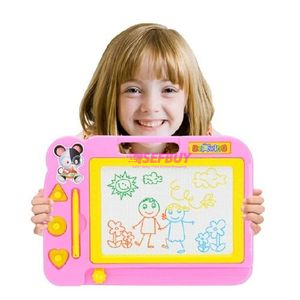 ABS Kids Magnetic Writing Board(Pink/Yellow)