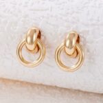 Fancy Ladies Earrings-Gold. - Image 2