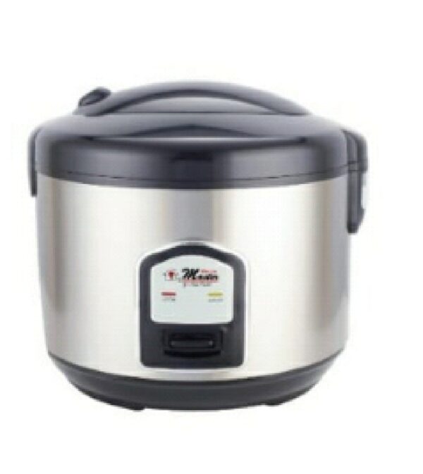 RICE COOKER  2.0LTR 800 Watts S.STEEL FINISH Free: Steamer/Measuring Cup/ Spoon - Image 2