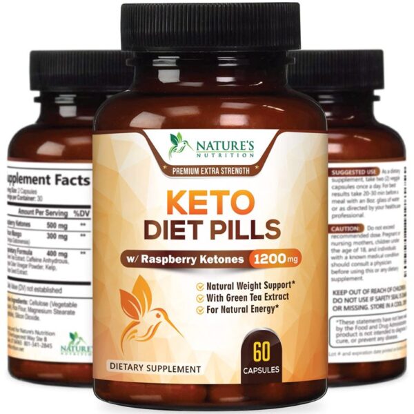 Nature's Nutrition Keto Diet Pills for Advanced Weight Loss, 1200mg, 60 Ct. - Image 2