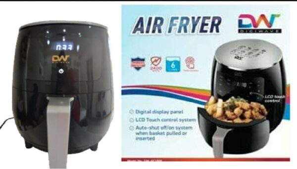 DigiWave Air Fryer-6.0l Microcomputer Controller ,Preset timer,over heat controller