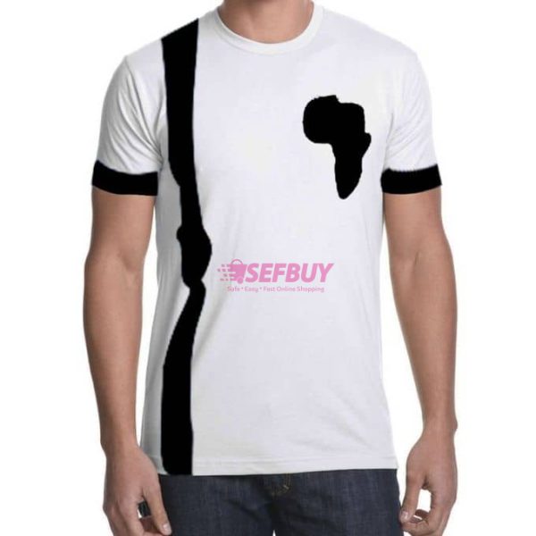 Men's Casual African T-Shirt - White