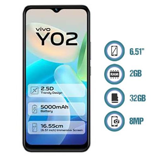 Vivo Y02 6.51" 2GB RAM 32GB ROM 5000mAh - Cosmic Grey 4G - Image 2