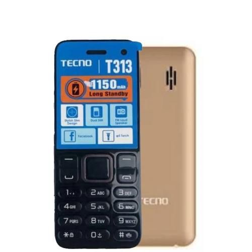 Tecno T313 Dual SIM 1.77” 1150mAh - Black/Champagne Gold - Image 2