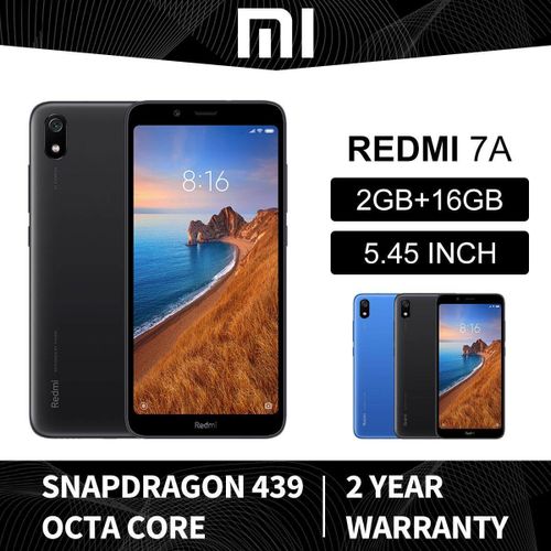 XiaoMi Redmi 7A Global Version 5.45 Inch Face Unlock 4000mAh 2GB 16GB Snapdragon 439 Octa Core 4G Smartphone Black