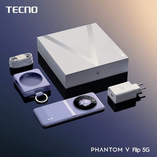 Tecno Phantom V Flip 6.9" 8GB RAM 256GB ROM 64MP 4000mAh - Iconic Black - Image 3