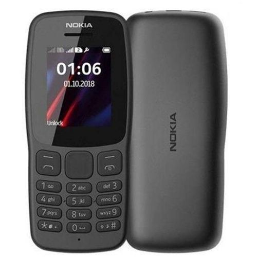 Nokia 105 DS 1.8'' Dual Sim, FM Radio, Torch Light, 800MAH African Edition - Charcoal