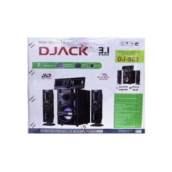 Djack Bluetooth Woofer With FM Radio USB input Port - Black