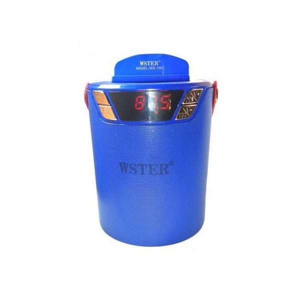 Wster WS-1660 Wireless Portable FM Radio Speaker - Blue