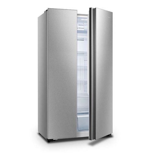 Hisense 560 Liters Side-By-Side Door Fridge - Silver 3years Warranty