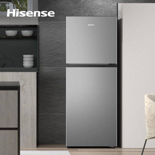 Hisense 222L Nofrost Double Door Top Freezer Refrigerator Silver