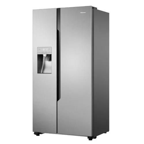 Hisense 700 Liters Side By Side Fridge With Water And Ice Dispenser – Silver