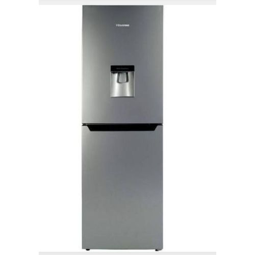 Hisense 341L, Double Combo Bottom Freezer Refrigerator With Dispenser - Stainless Look