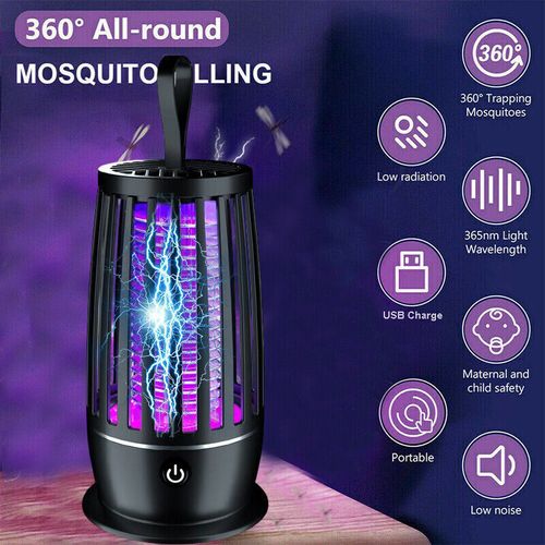 USB Electric Shock UV Mosquito Killer Lamp, Fly Trapper